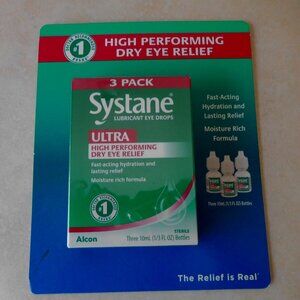 Systane 3 pack Ultra High Performing Dry Eye Relief (3) 10ml bottles NIP
